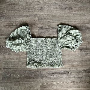 Puff short sleeve crop top